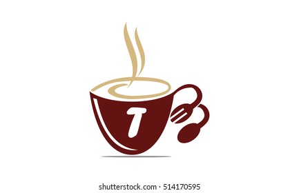 Coffee Cup Restaurant Letter T