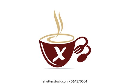 Coffee Cup Restaurant Letter X