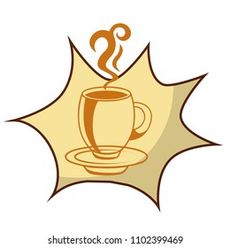 coffee cup retro style icon
