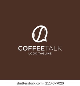 Coffee cup roast breakfast logo design line outline for cafe restaurant Premium