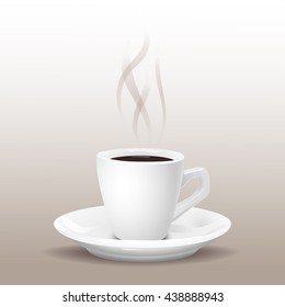 Coffee cup with saucer.