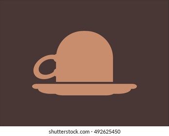 Coffee cup and saucer vectors