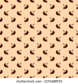 Coffee Cup Seamless Pattern, Coffee Pattern With Brown Color