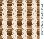 coffee cup seamless pattern for coffee shop background, cafe decoration, dining and culinary events. for a coffee themed greeting card