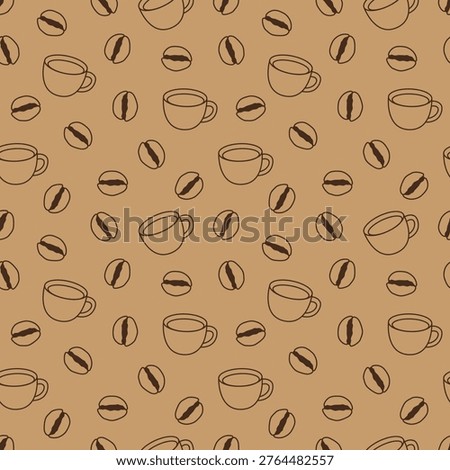 coffee cup seamless pattern for coffee shop background, cafe decoration, dining and culinary events. for a coffee themed greeting card