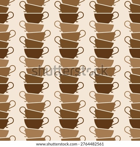 coffee cup seamless pattern for coffee shop background, cafe decoration, dining and culinary events. for a coffee themed greeting card