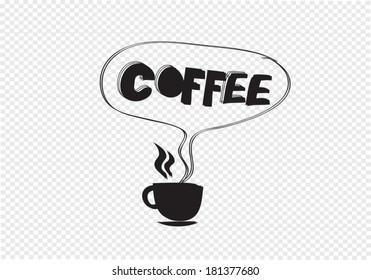 Coffee cup set hand drawing