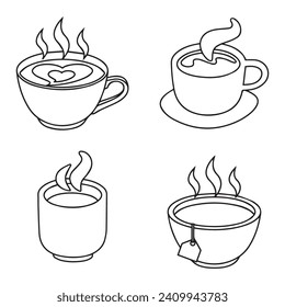 Coffee cup set Vector Design icon