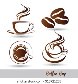 coffee cup set vector,illustration