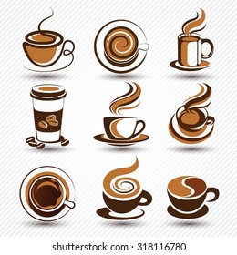 coffee cup set vector,illustration