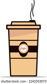 Coffee cup with shadow at the side and bottom 
