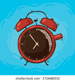 Coffee cup in the shape of alarm clock