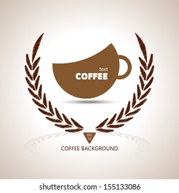 Coffee cup shape, cafe menu, coffee house menu