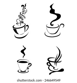 coffee cup shape. vector illustration