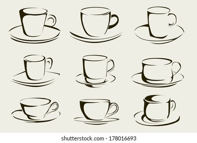 Coffee cup shapes