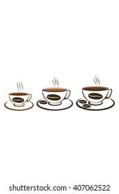 coffee cup shapes vector