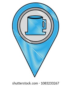 coffee cup shop pointer gps navigation location image