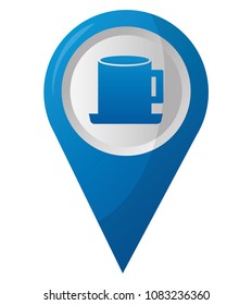 coffee cup shop pointer gps navigation location image