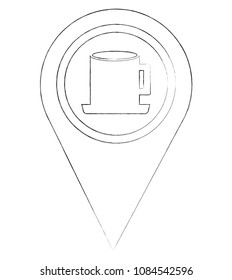 coffee cup shop pointer gps navigation location image