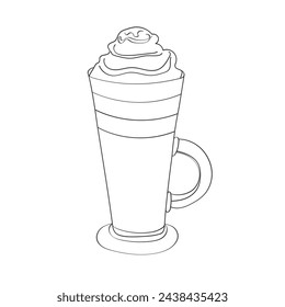 A coffee cup is shown with a dollop of whipped cream on top, creating a visually appealing presentation