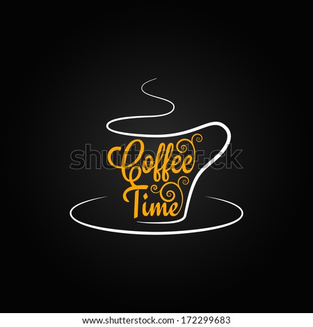 coffee cup sign design background