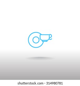 Coffee cup sign icon