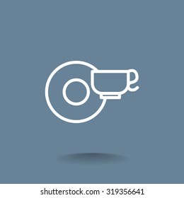 Coffee cup sign icon