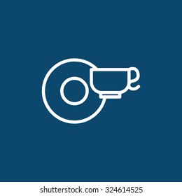 Coffee cup sign icon