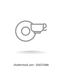 Coffee cup sign icon
