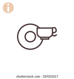 Coffee cup sign icon