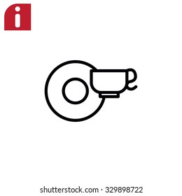 Coffee cup sign icon