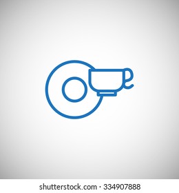 Coffee cup sign icon