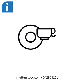 Coffee cup sign icon
