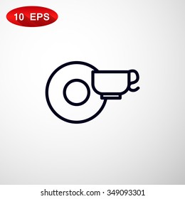 Coffee cup sign icon