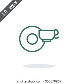 Coffee cup sign icon