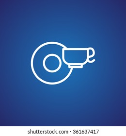 Coffee cup sign icon