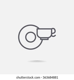 Coffee cup sign icon