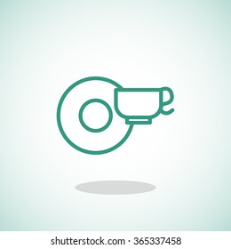 Coffee cup sign icon
