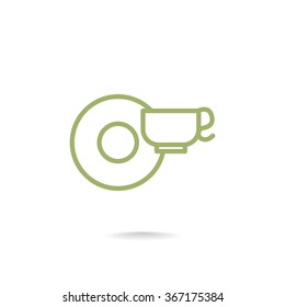 Coffee cup sign icon