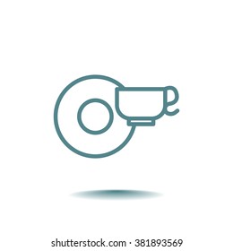 Coffee cup sign icon