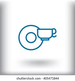 Coffee cup sign icon
