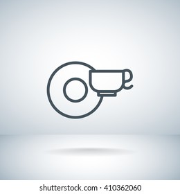 Coffee cup sign icon