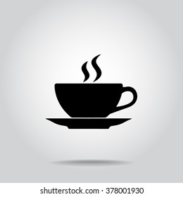 Coffee cup sign icon, vector illustration. Flat design style 