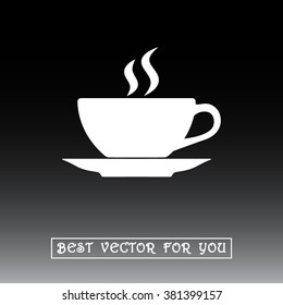 Coffee cup sign icon, vector illustration. Flat design style 