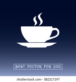 Coffee cup sign icon, vector illustration. Flat design style 