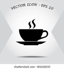Coffee cup sign icon, vector illustration. Flat design style 