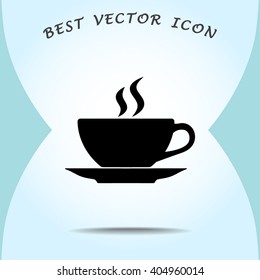 Coffee cup sign icon, vector illustration. Flat design style 
