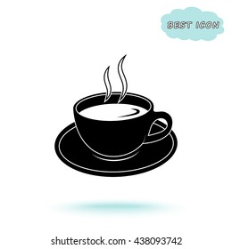 Coffee cup sign icon, vector illustration. Flat design style 