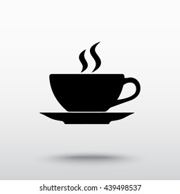 Coffee cup sign icon, vector illustration. Flat design style 