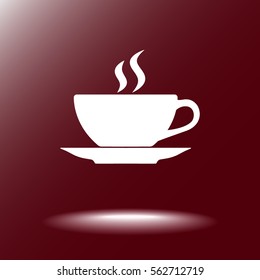 Coffee cup sign icon, vector illustration. Flat design style 
